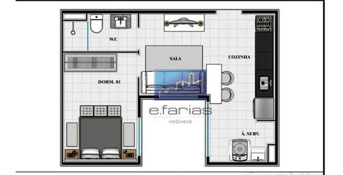 Imagem 7 de 7 de Studio Com 1 Dormitório À Venda, 33 M² Por R$ 180.000,00 - Vila Esperança - São Paulo/sp - St0397