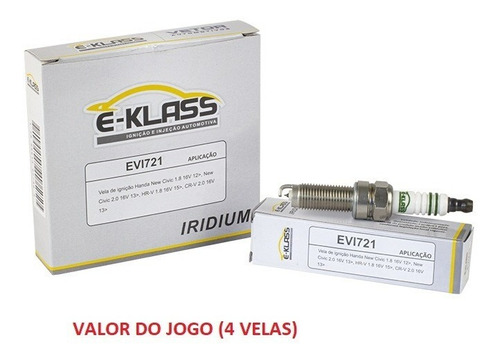 Vela Ignição Honda Crv 2.0 / Hrv 1.8 / New Civic 1.8 2.0