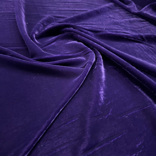Tecido Veludo Alemão Nobre 1,40m Para Roupas Femininas -1m Cor Roxo