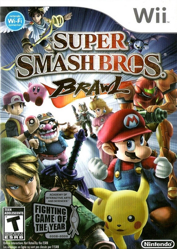 Super Smash Bros Brawl - Midia Fisica Nintendo Wii Novo