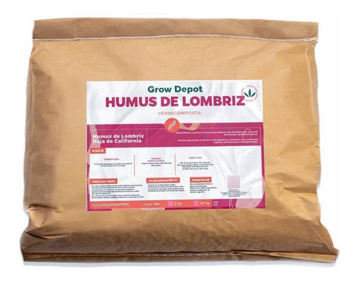 Humus De Lombriz/vermicomposta 5 Kg Abono Orgánico Plantas 