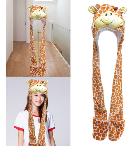 Gorro Con Personaje De Felpa De Animales Divertidos,