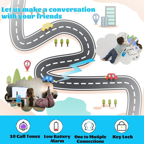 ..radio Walkie Talkie Para Niños Con 22 Canales 3 Millas 2 P