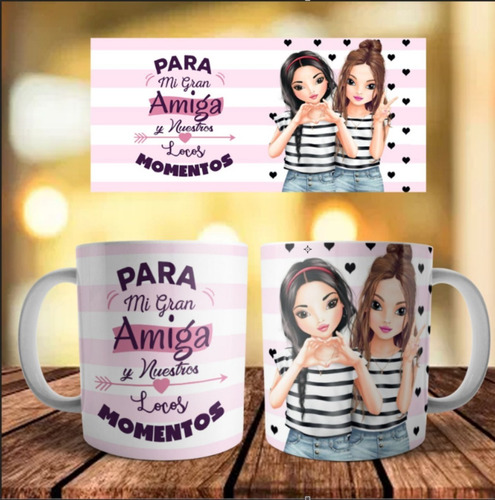 Imagen 2 de 4 de Plantillas Para Tazas Motivo Amigas Sublimacion Diseños