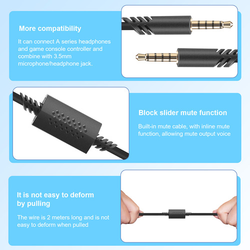 Cable De Repuesto Para Auriculares, Cable De Silencio En Lín
