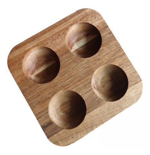 2 Contenedor De Huevos De Madera, Organizador De 4 Rejilla