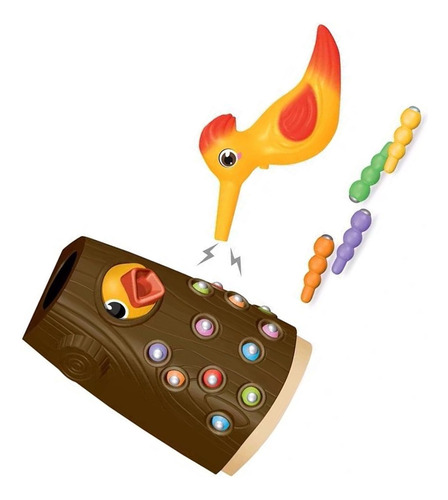 Juego De Pájaros Carpinteros Para Atrapar Gusanos En El Tall