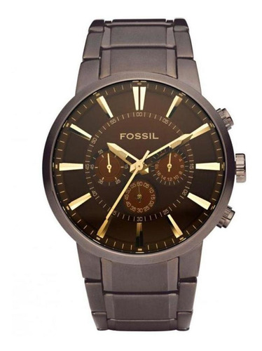 Relógio Fossil Marrom Em Aço Fs4357/1mn