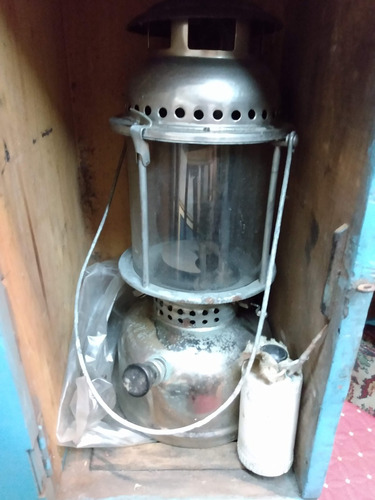 Antiguo Farol Sol De Noche Con Caja Madera A Medida Accesori (Usado)