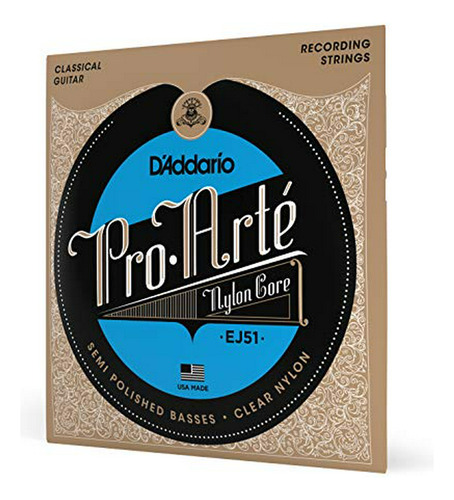 D'addario Ej51 Pro-arte Cuerdas De Guitarra Clásica Con Bajo