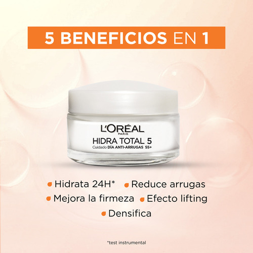 Crema Antiarrugas L'oréal Paris Hidratotal5 Con Calcio, 50ml