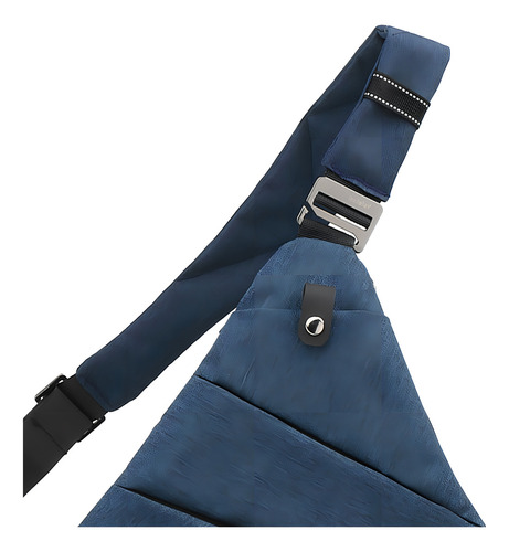 Bandolera Multifuncional Antirrobo Acabado De Los Herrajes Cloth Color Dark Blue Left Shoulder Correa De Hombro Dark Blue Left Shoulder Diseño De La Tela Lisa