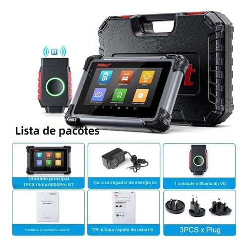 Scanner Automotivo Vident 800 Pro Bt Bluetooth Português