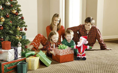Papá Noel Bailarín Peluche Felpa Juguete For Niños Navidad