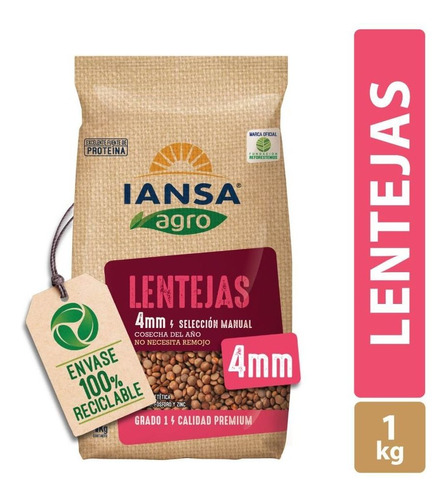 Lentejas Iansa Agro 4 Mm 1 Kg