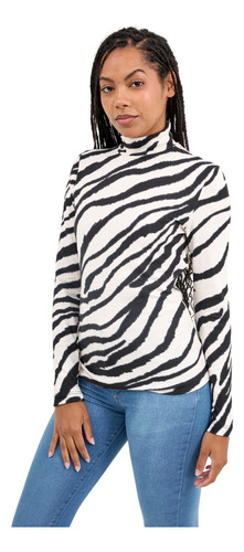 Polera Animal Print Lanilla Mujer