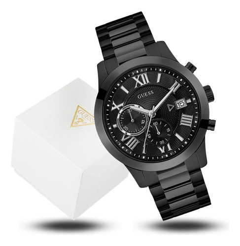 Relógio Masculino Guess Analógico Cronógrafo Preto Original Preto