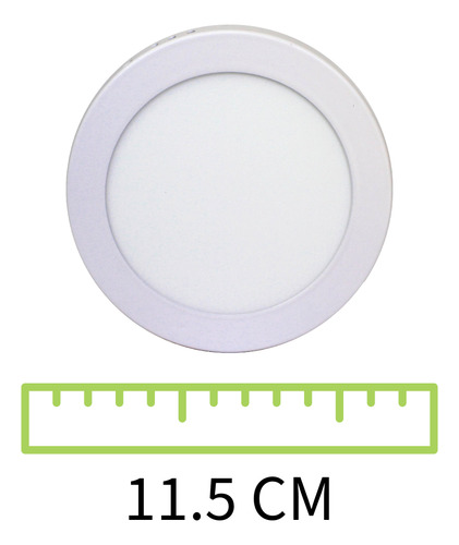 Lampara De Sobreponer 6w Litelux Luz Calida 11cm Blanco