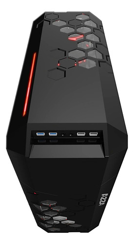 Case Azza Storm 6000b Gaming Usb Audio Hd Rgb 4xfan Bagc