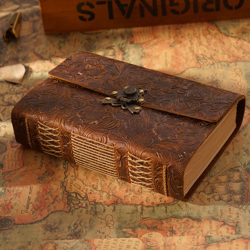Original Handmade Sketchbook, Head Cowhide Creative Vintage