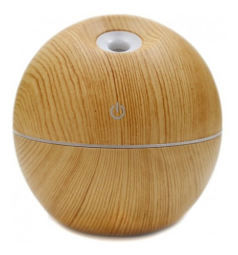 Humidificador Difusor Esfera Madera Bambu C/ Luz Ultrasonico