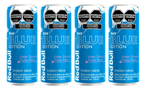 Pack X4 Unidades Red Bull Energizante The Blue Edition 250ml