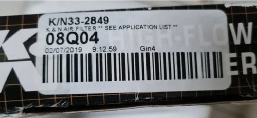 Filtro De Ar K&n 33-2849