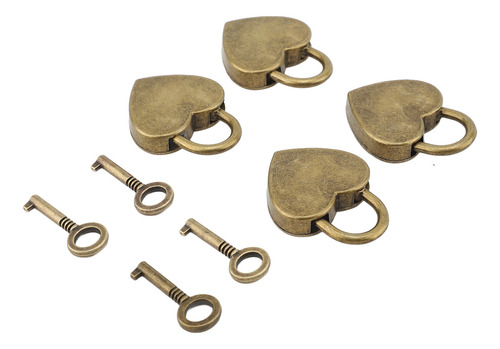 Conjunto De Chaves Heart Lock, 4 Conjuntos De Cadeado Decora