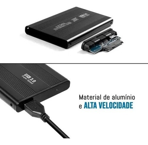 Case Disco Rígido Hd Externo 2.5 Usb 3.0 6gbps 6tb Pc Ps4