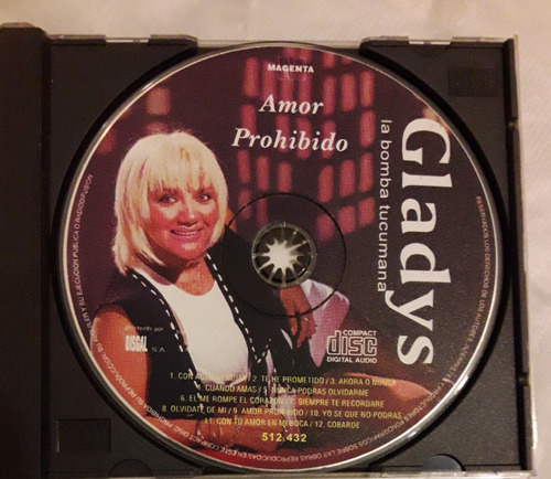 Gladys Cd Amor Prohibido (sin Carátulas) 1996  