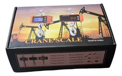 Balanza Para 1000kg Comerciales Industrial Pantalla Led Naranja