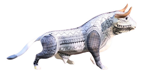 Alebrije Toro De Lidia Artesanía Oaxaqueña Madera
