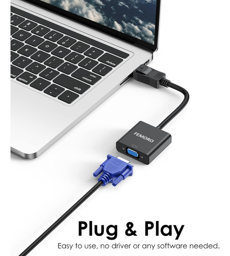4 Piezas Adaptador Dp Displayport A Vga
