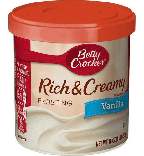 Betún Betty Crocker Rich & Creamy Sabor Vainilla 453 Gr