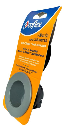 Valvula Anti Olores Coladera Pvc Flexible Gris 2pulg Pcb 121
