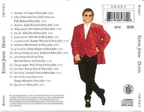 ELTON JOHN - DUETS- cd 1993