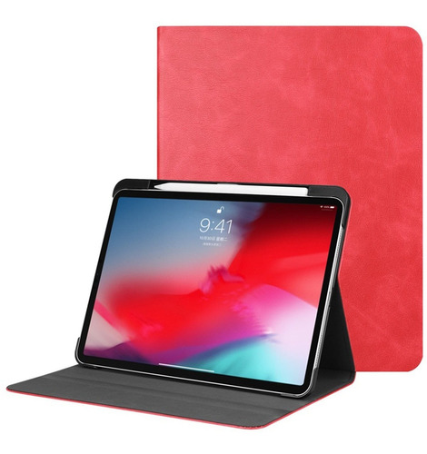 Funda iPad Pro 11 2020, Funda Para iPad Piel Sintetica Roja