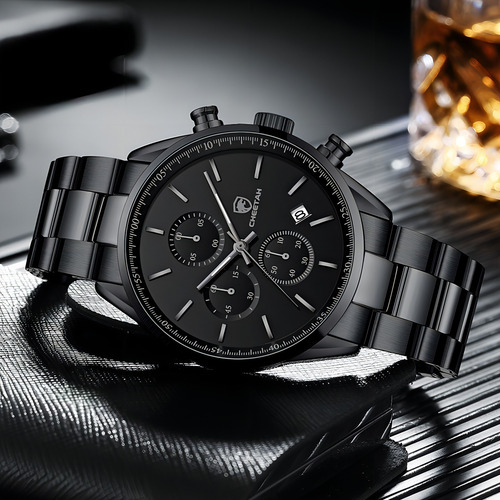 Reloj de Pulsera Hombre Cheetah 1607 Negro