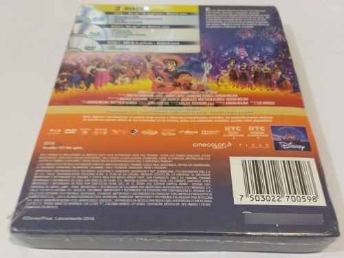 Coco Steelbook Blu-ray + Dvd De Pixar