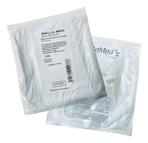 Malla Polipropileno Quirúrgica Para Hernia Pieza 15cm X 15cm