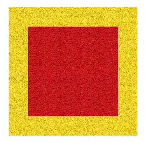 Alfombrilla de señalización para extintor de incendios, bombero Alvará, Qtd, color amarillo, diseño de tela, trama de vinilo, 13 mm, engomada, antideslizante