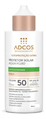 Protetor Solar Aqua Fluid Fps 50 -40ml Peach Adcos