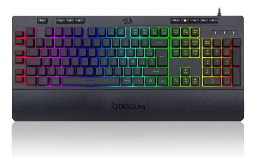 Teclado Gamer Redragon Shiva K512 Rgb Negro Español