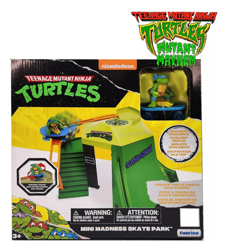 Tortugas Ninjas Pista Skateboard + Leonardo Skate Park Orig