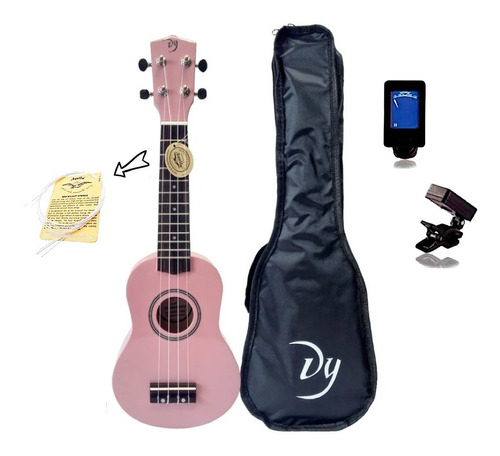 Ukelele Soprano Dy Cuerdas Aquila + Funda + Afinador + Envío