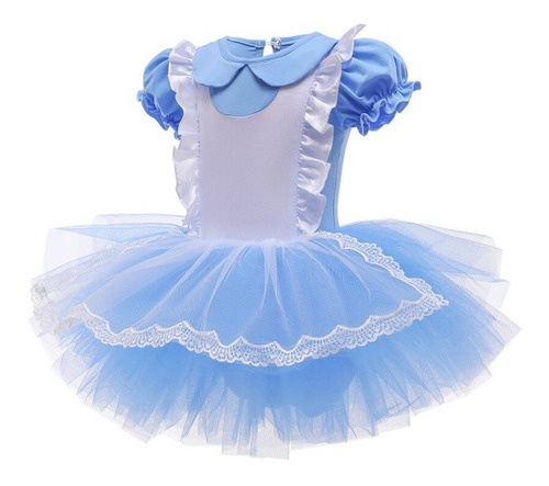 Imagem 5 de 6 de Vestido Bailarina Infantil Balé Alice País Das Maravilhas