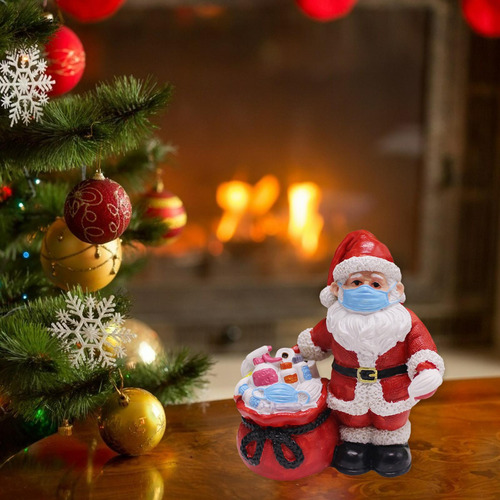 4 Piezas De Papá Noel Con Decoración De Adorno De Máscara