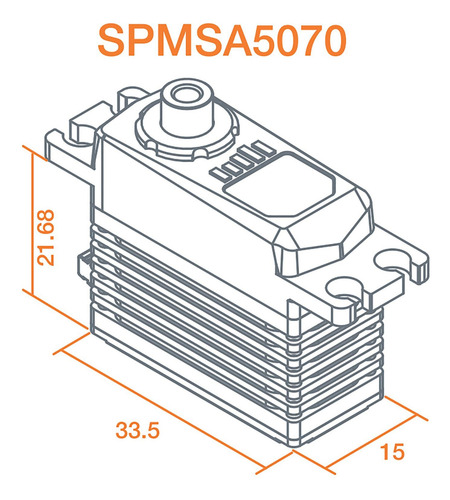 Mini Servo Spektrum A5070 Digital Hv Alto Torque Y Velocidad