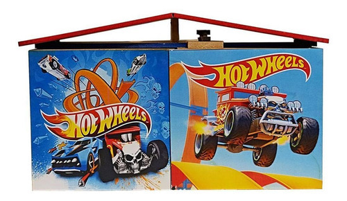 Casa Maleta Postinho Hot Wheels Brinquedo Infantil Em Mdf Cor Outro