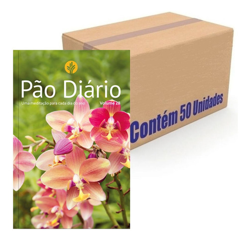 Kit 50 Livros Pão Diário Volume 28 | 365 Reflexões Para O Seu Tempo Com Deus | Capa Flores 2025